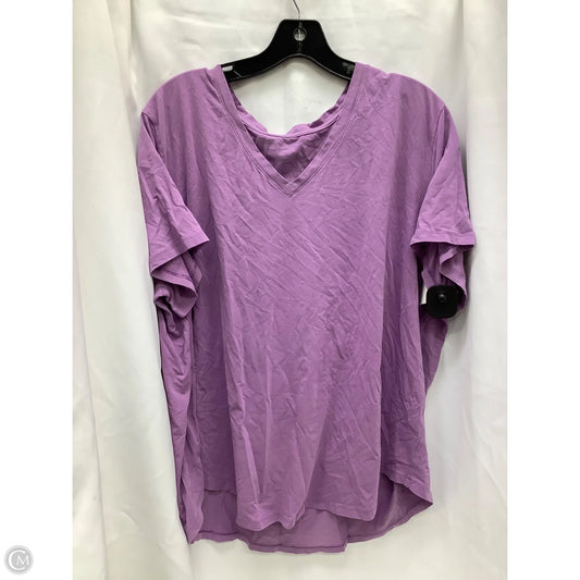 Top Short Sleeve By Lululemon In Purple, Size: 2x