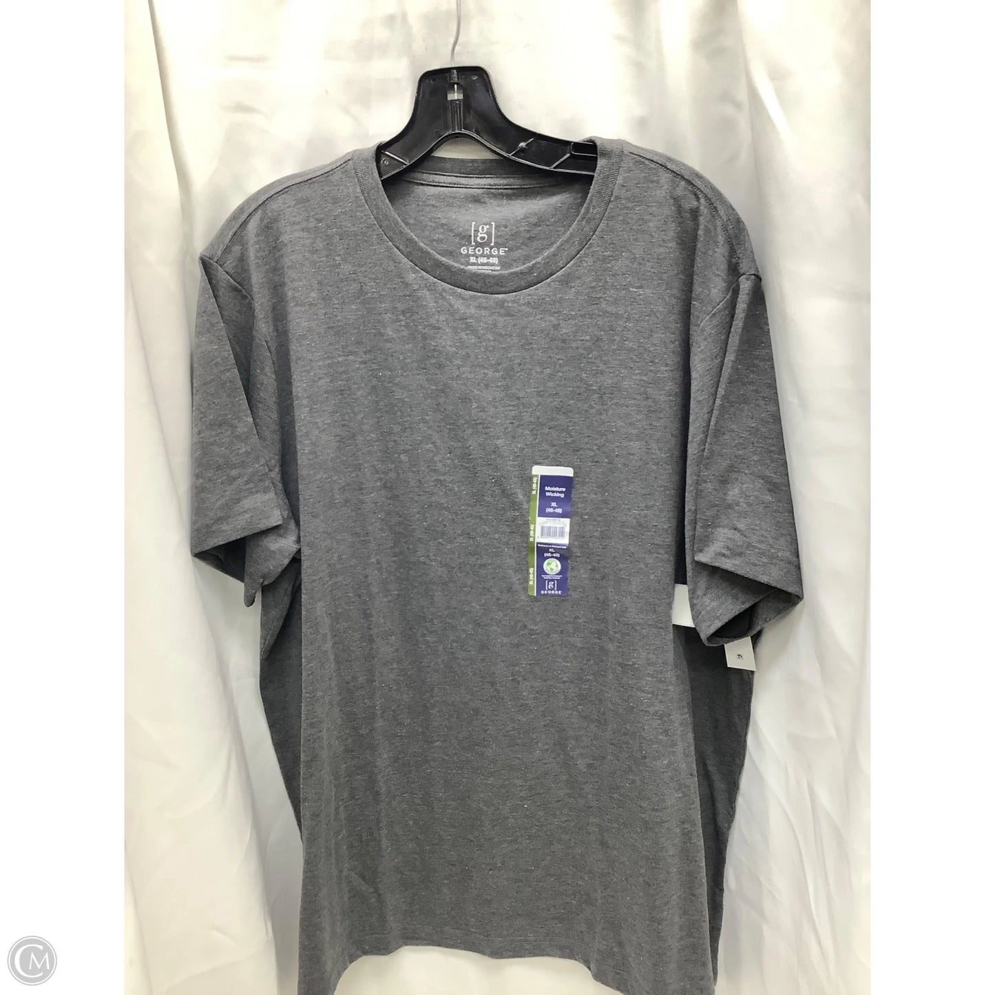 Top Short Sleeve By George In Grey, Size: Xl