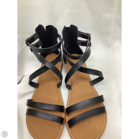 Sandals Flats By Universal Thread In Black & Tan, Size: 9