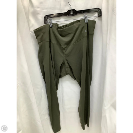 Athletic Capris By Nike In Green, Size: 1x