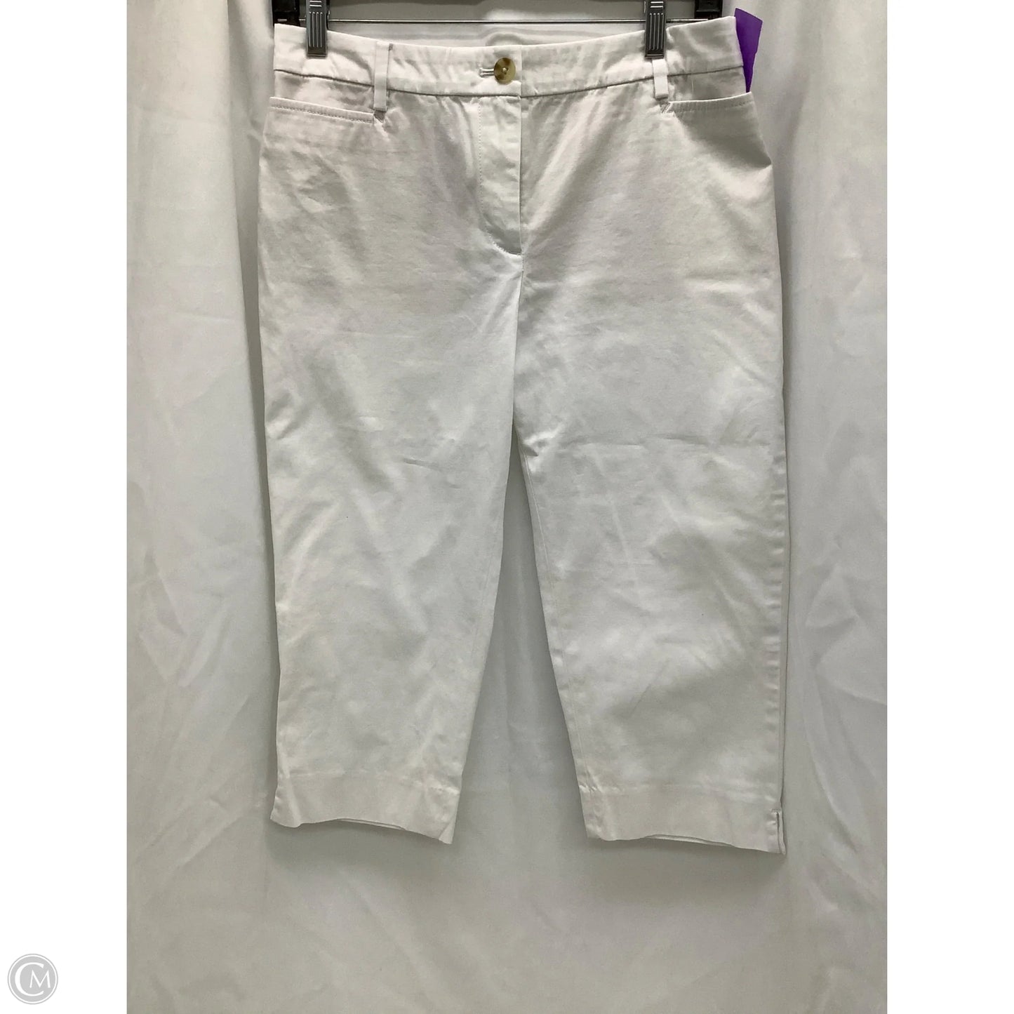 Capris By Talbots In White, Size: 4