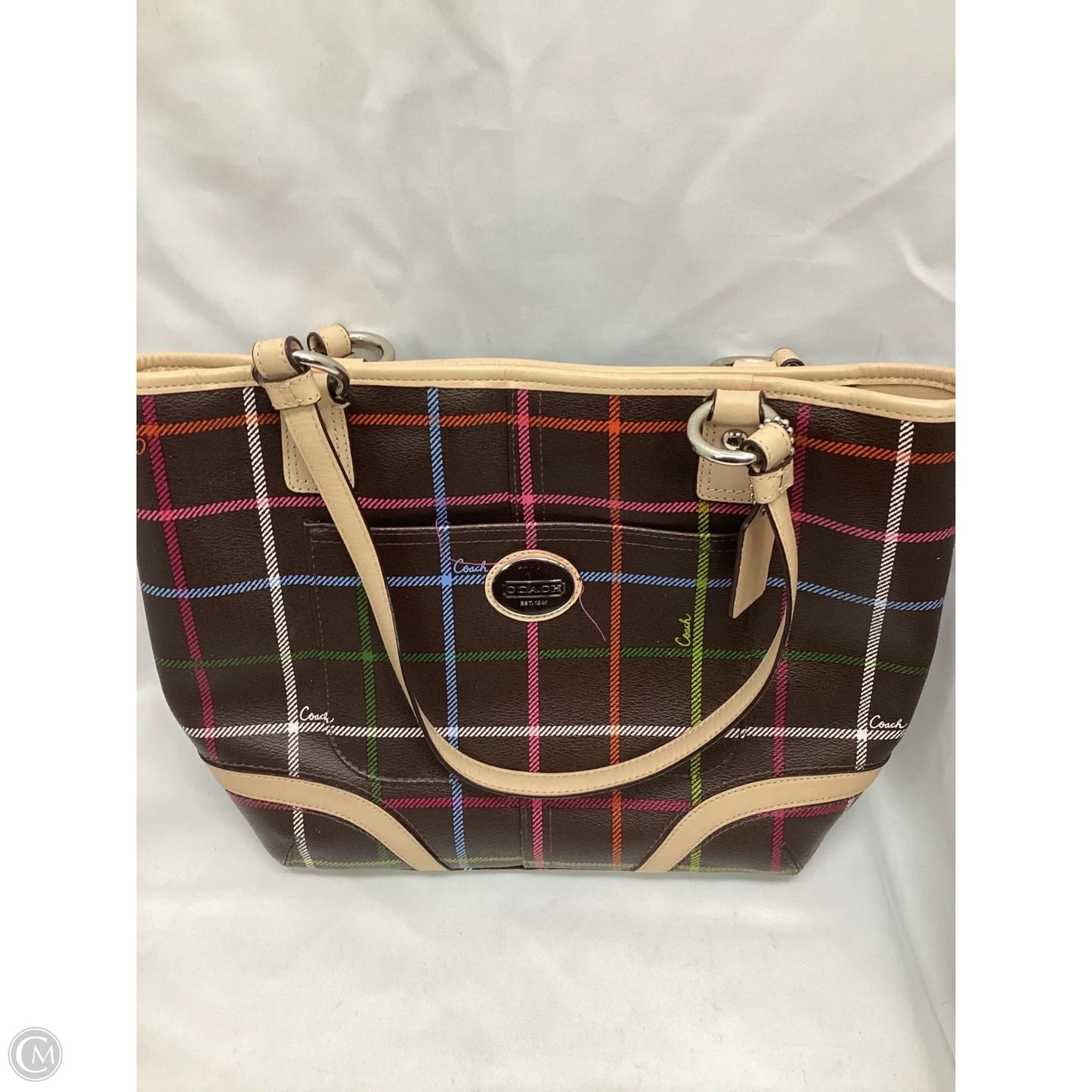 Tote Designer By Coach, Size: Medium