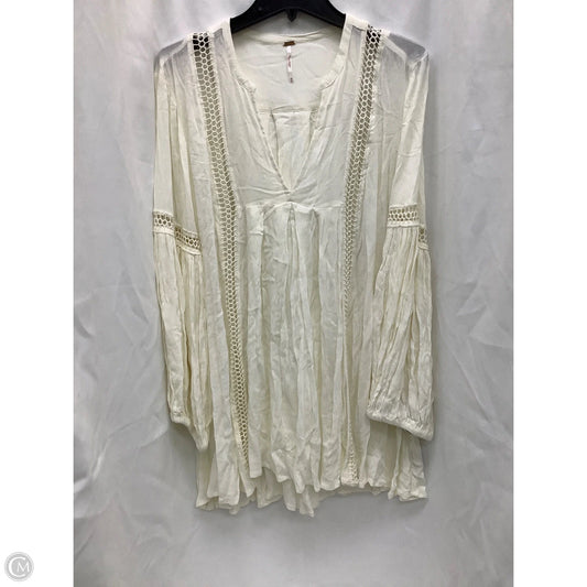 Dress Casual Midi By Free People In Ivory, Size: M