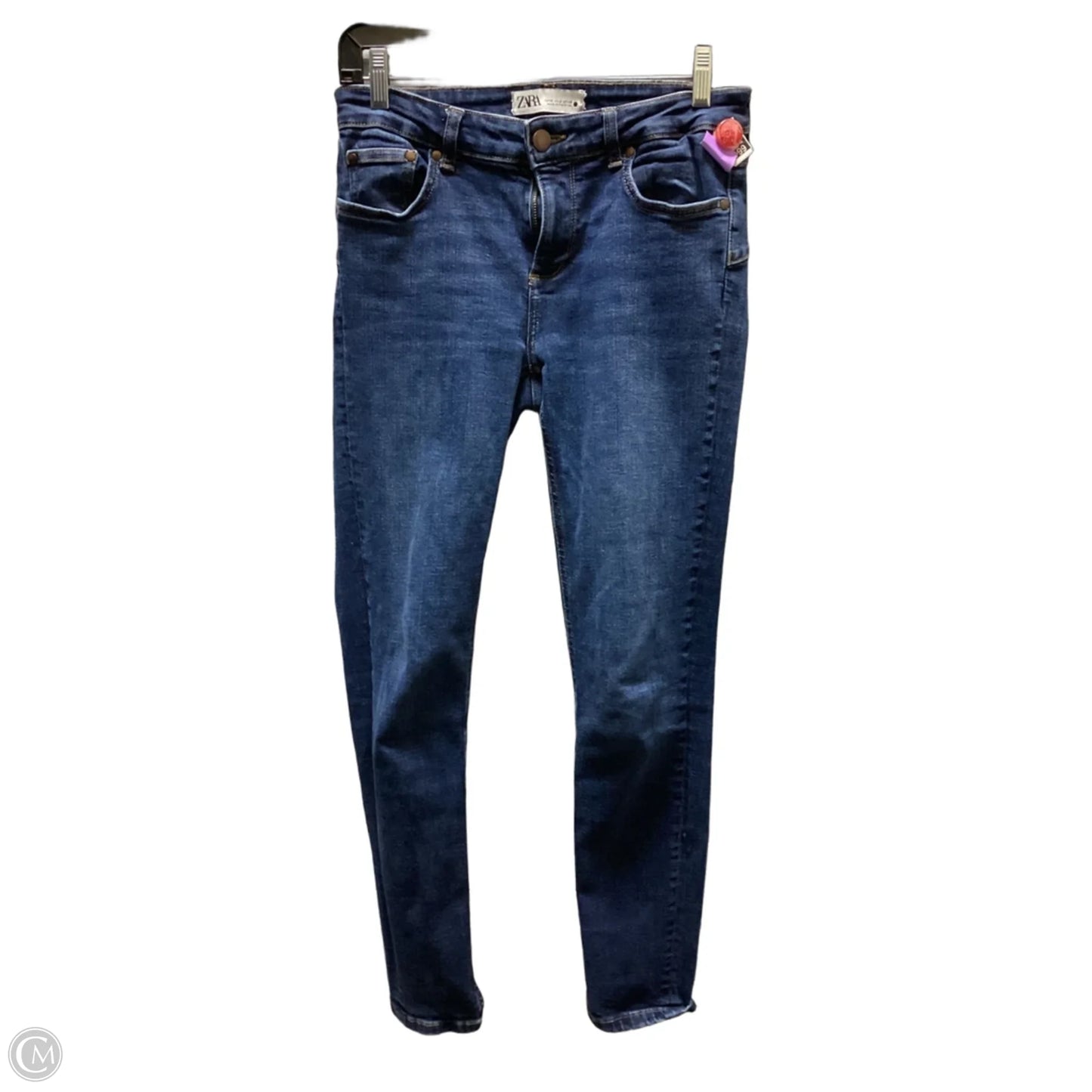 Jeans Skinny By Zara In Blue Denim, Size: 6