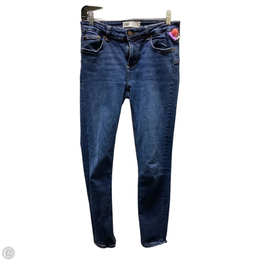 Jeans Skinny By Zara In Blue Denim, Size: 6