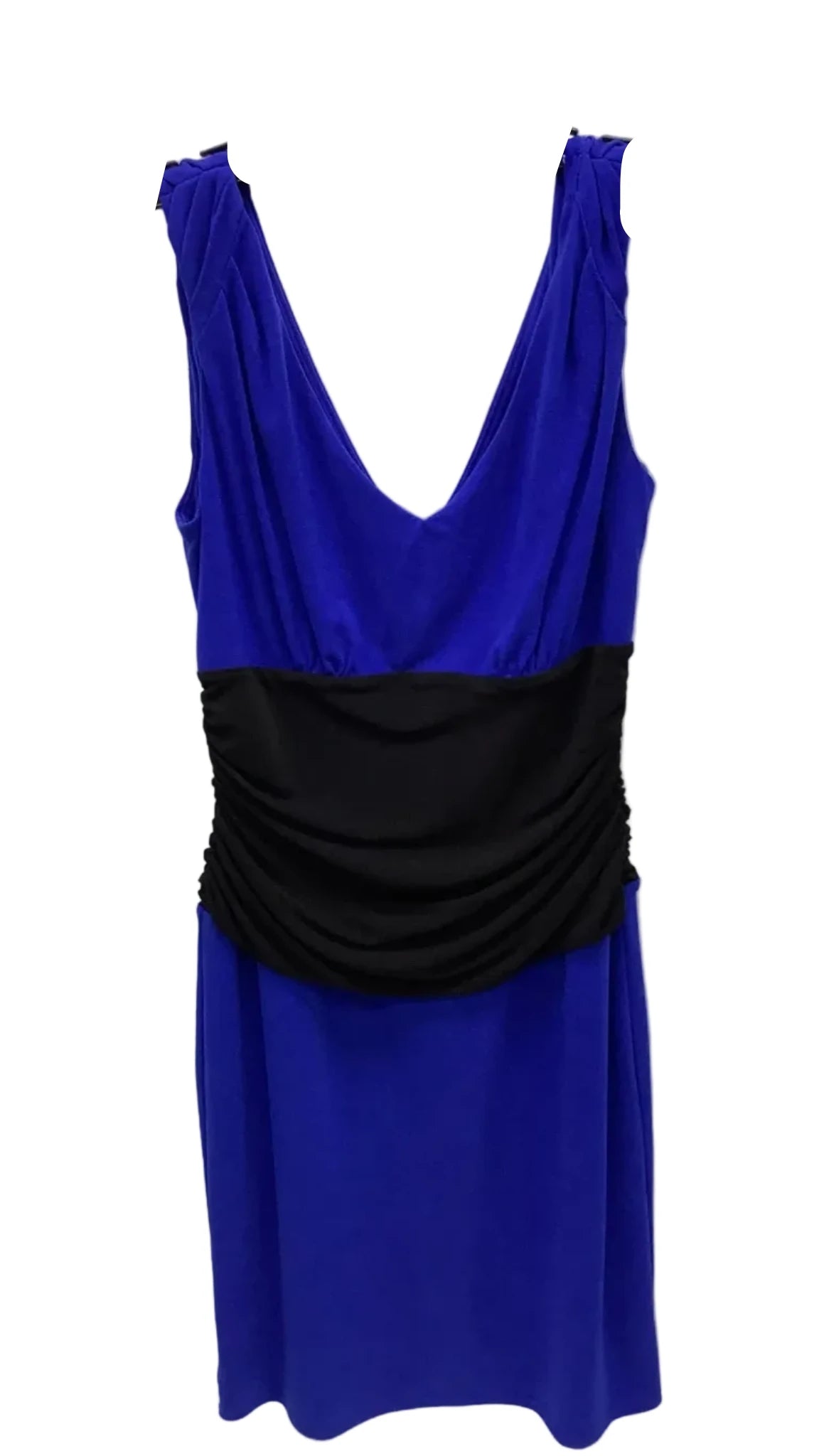 Dress Casual Midi By Ann Taylor In Black & Blue, Size: 4