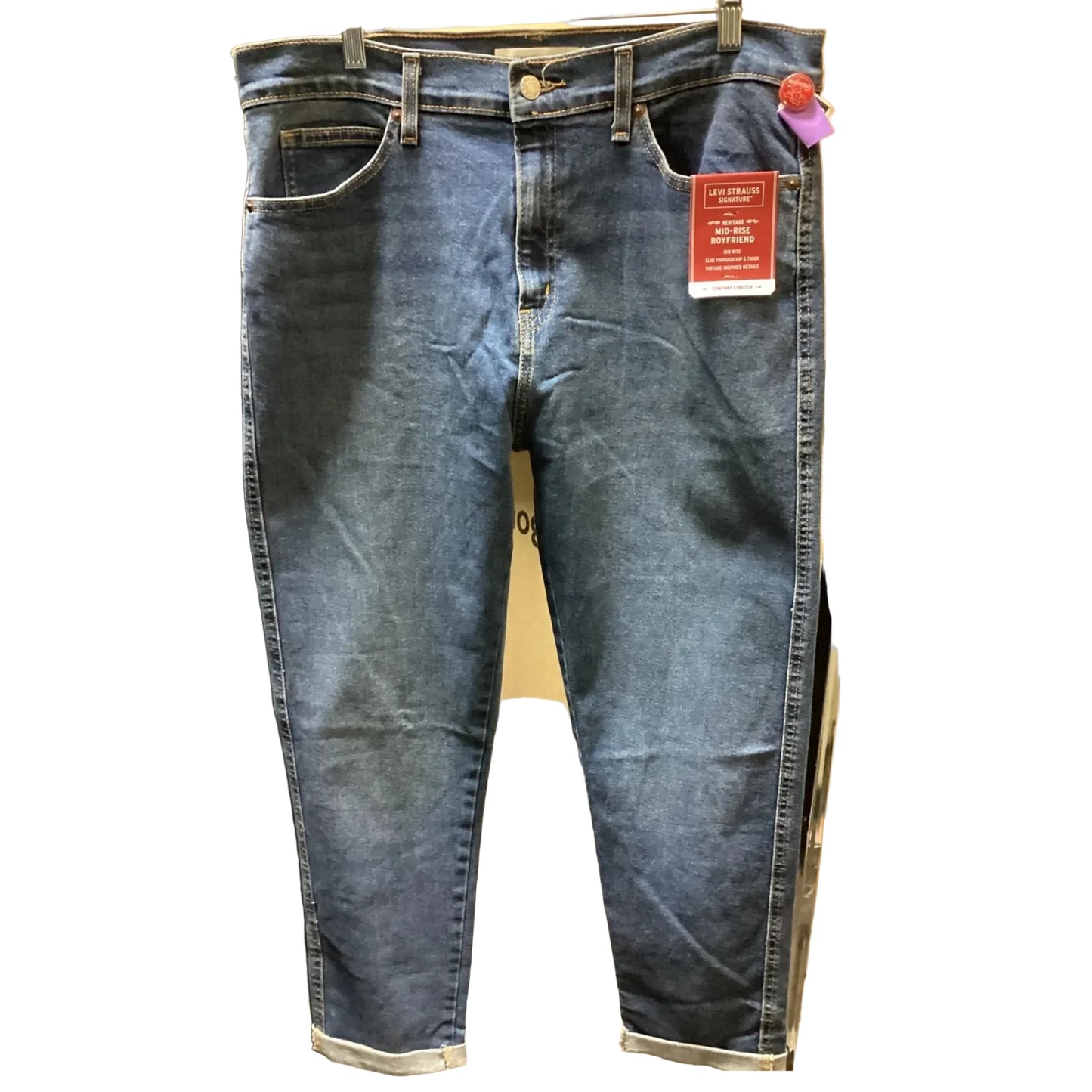 Jeans Skinny By Levis In Blue Denim, Size: 12