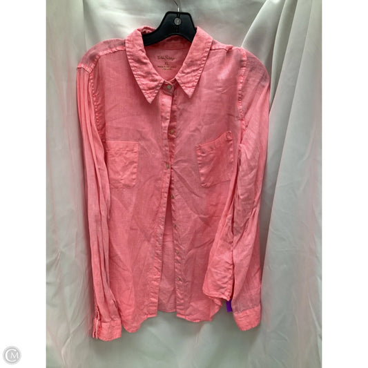 Blouse Designer By Lilly Pulitzer In Pink, Size: Xl
