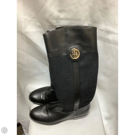 Boots Ankle Flats By Tommy Hilfiger In Black, Size: 8.5