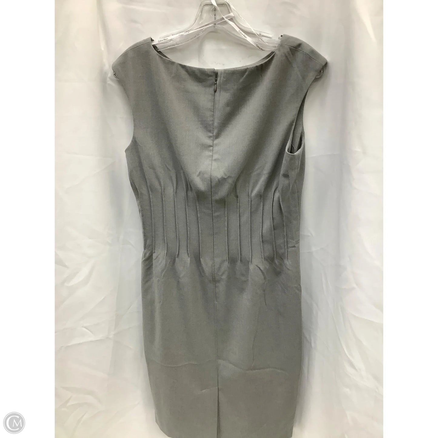 Dress Casual Midi By Calvin Klein In Grey, Size: 10