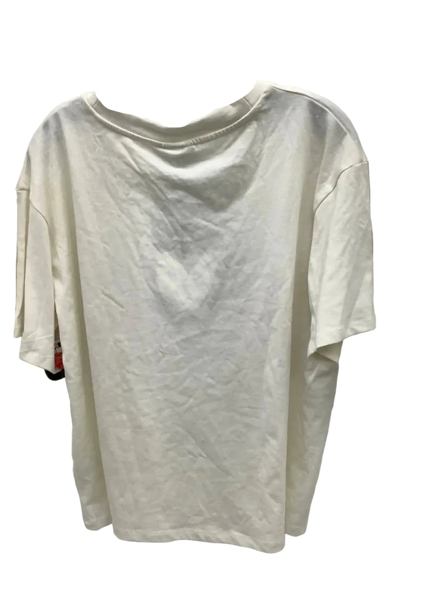 Top Short Sleeve Designer By Kate Spade In Ivory, Size: 2x