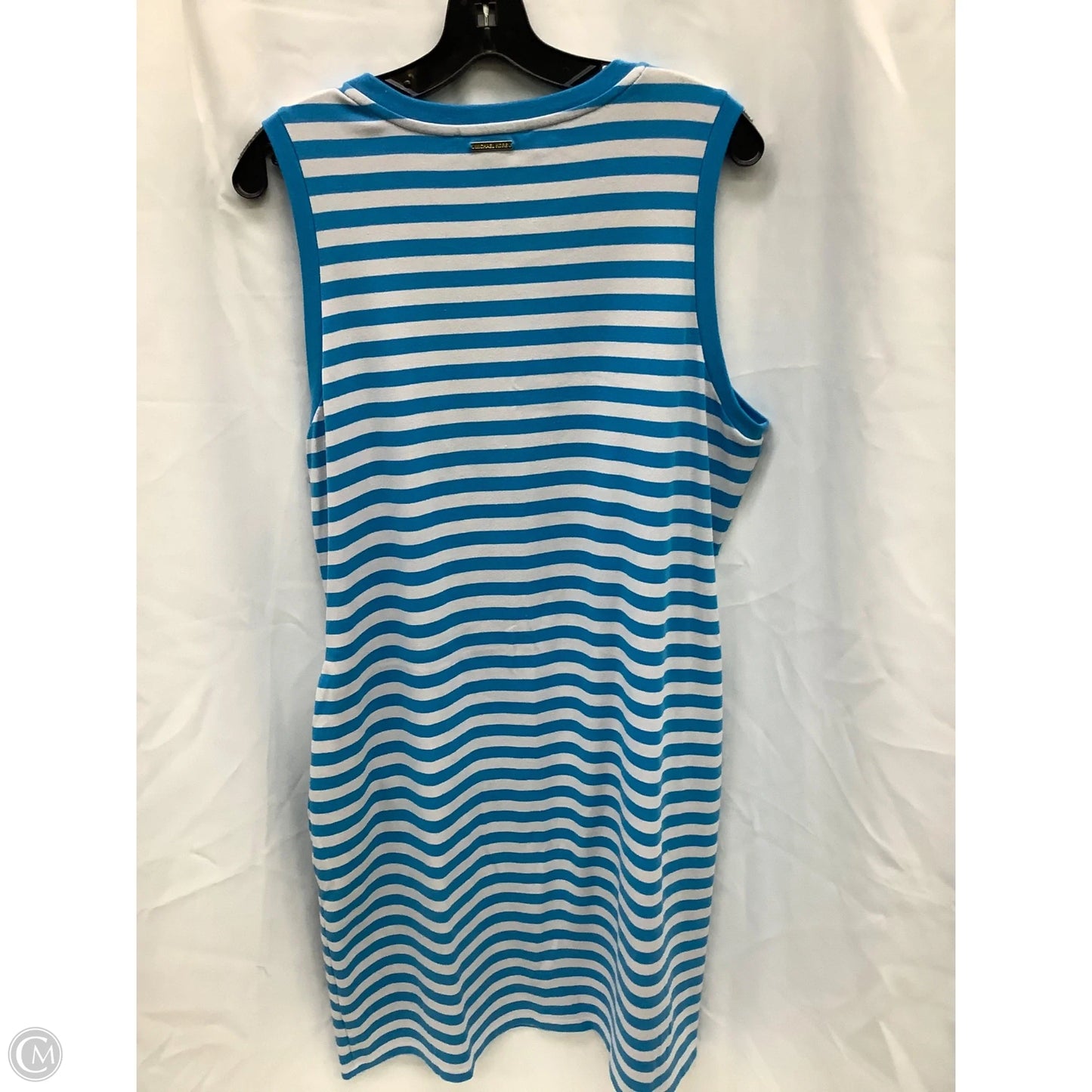 Dress Designer By Michael Kors In Blue & White, Size: Xl