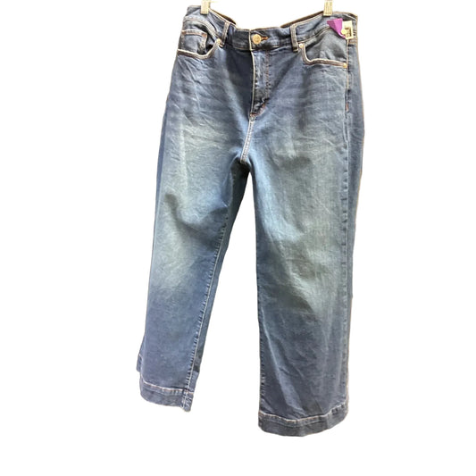 Jeans Straight By Chicos In Blue Denim, Size: 10