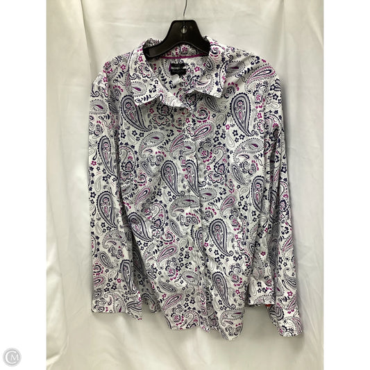 Top Long Sleeve By Talbots In Multi-colored, Size: 20