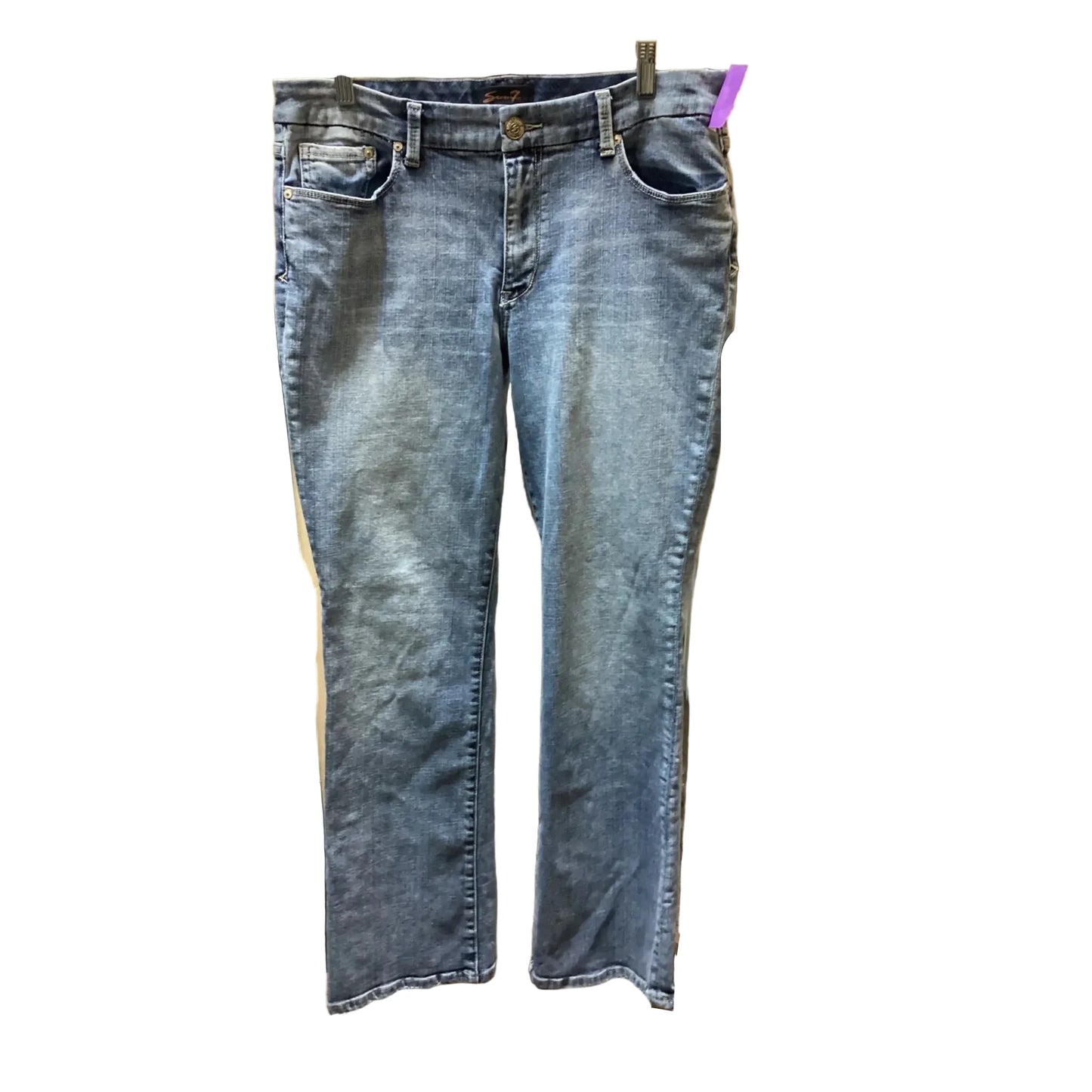 Jeans Straight By Seven 7 In Blue Denim, Size: 14