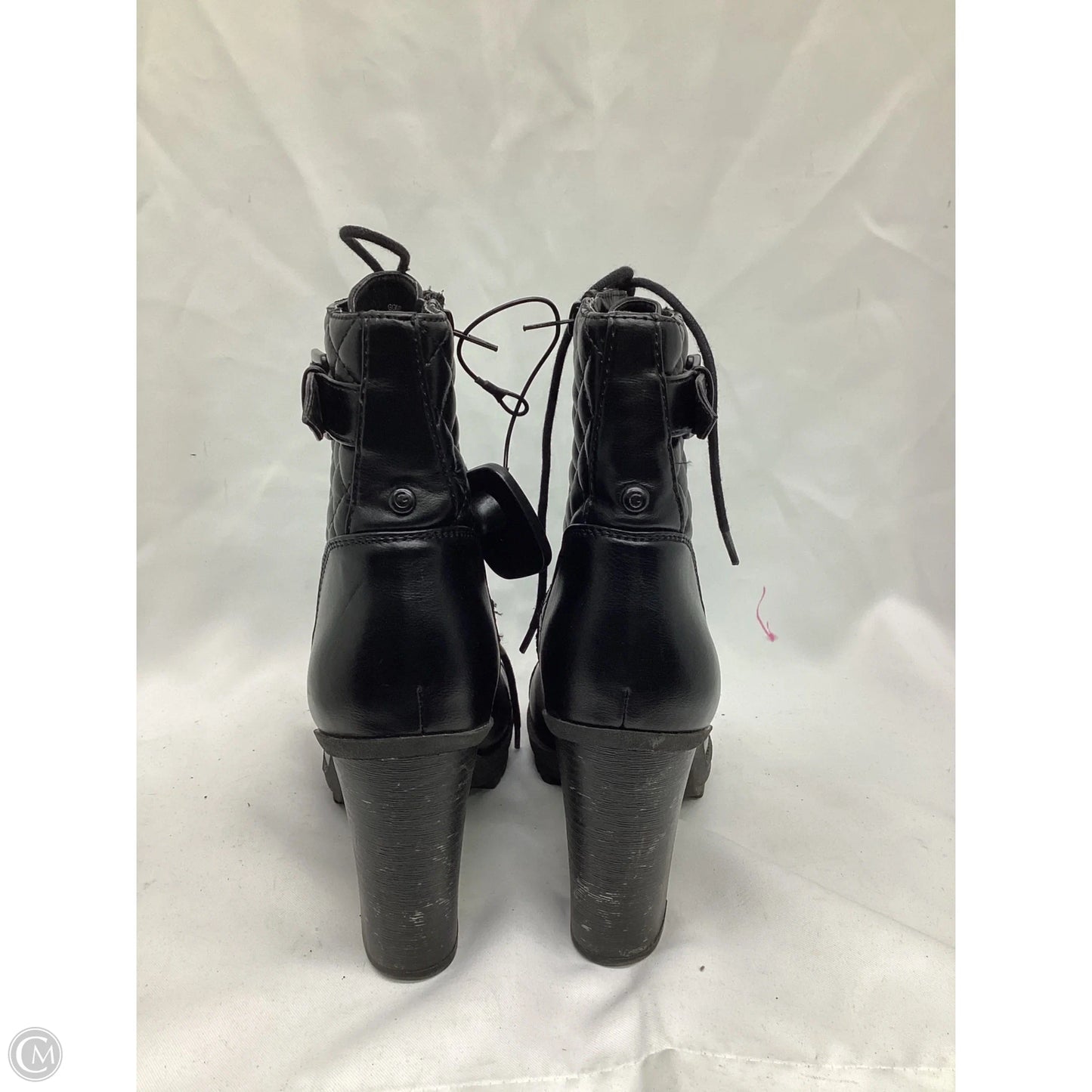 Boots Ankle Heels By Guess In Black, Size: 9.5