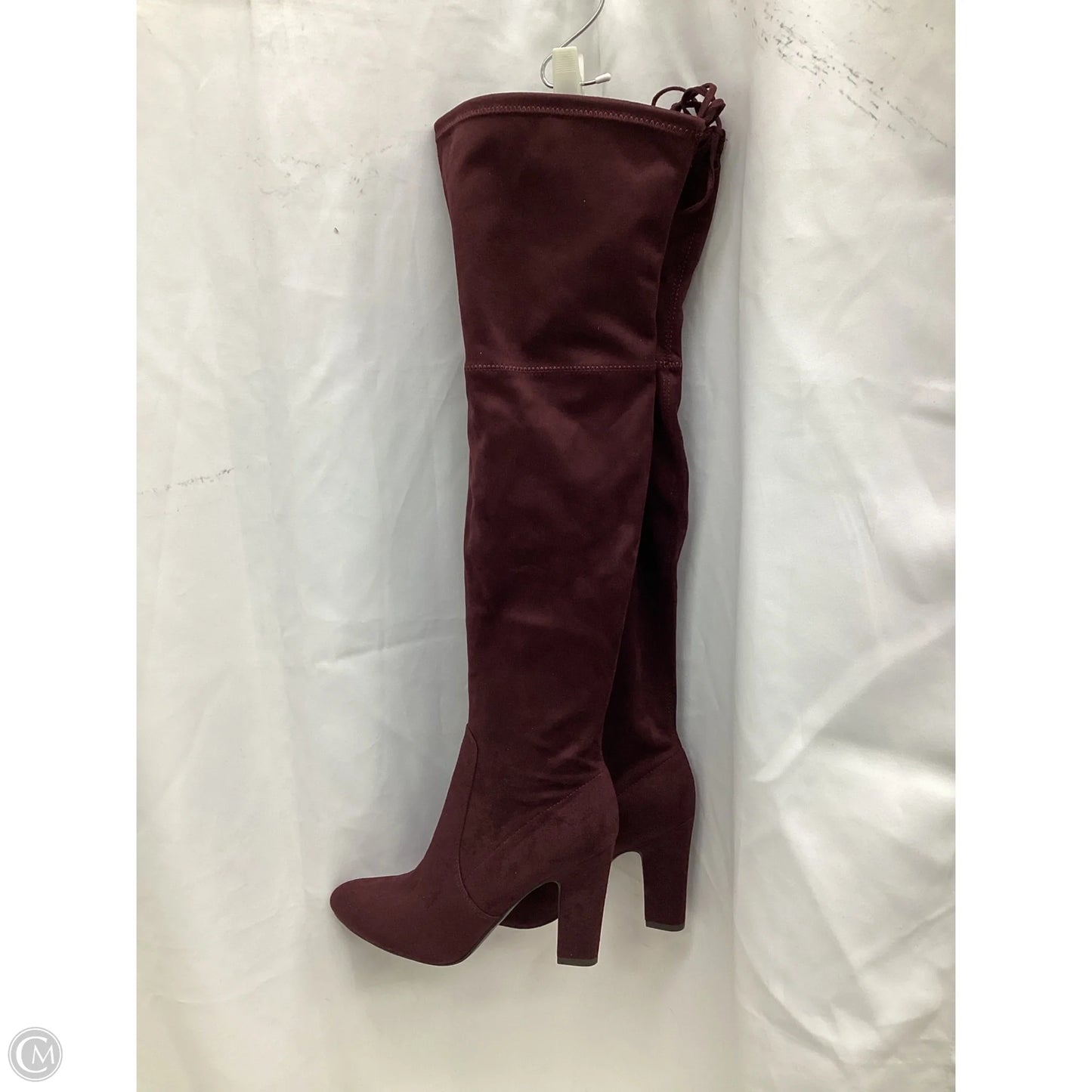 Boots Mid-calf Heels By Unisa In Maroon, Size: 9.5