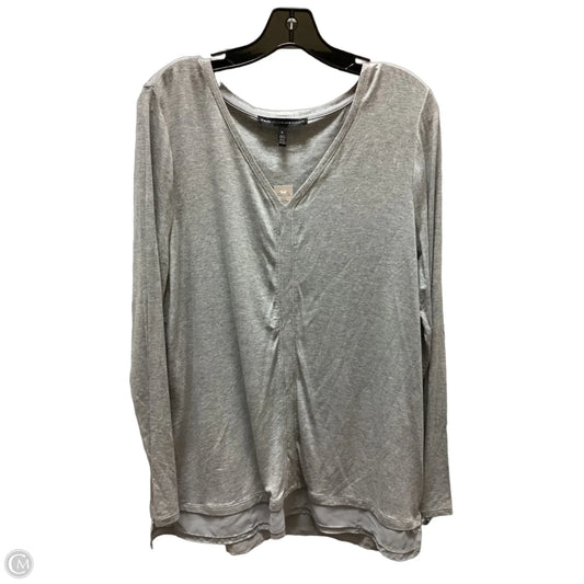 Top Long Sleeve By White House Black Market In Grey, Size: L