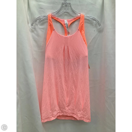 Athletic Tank Top By Lululemon In Orange, Size: 4