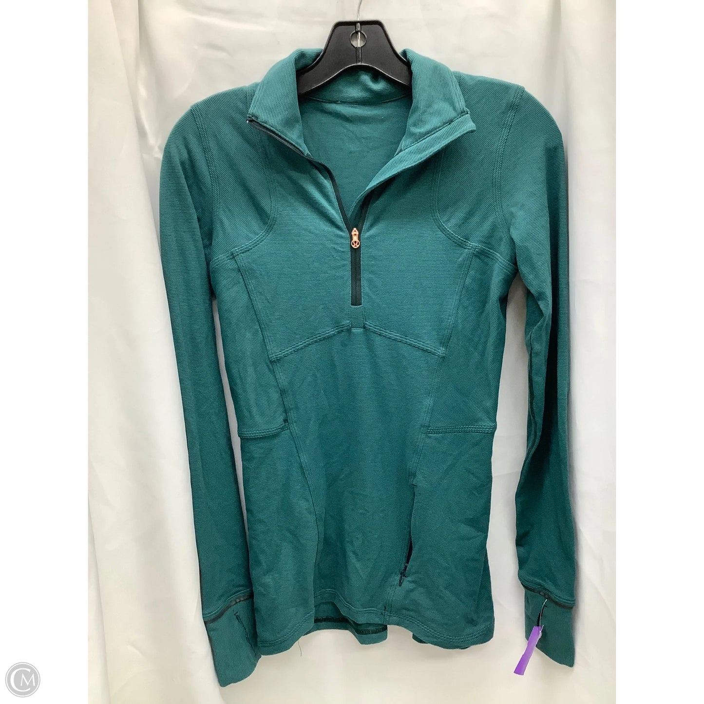 Top Long Sleeve By Lululemon In Green, Size: 4