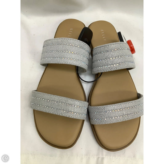 Sandals Flats By Kelly And Katie In Silver, Size: 7