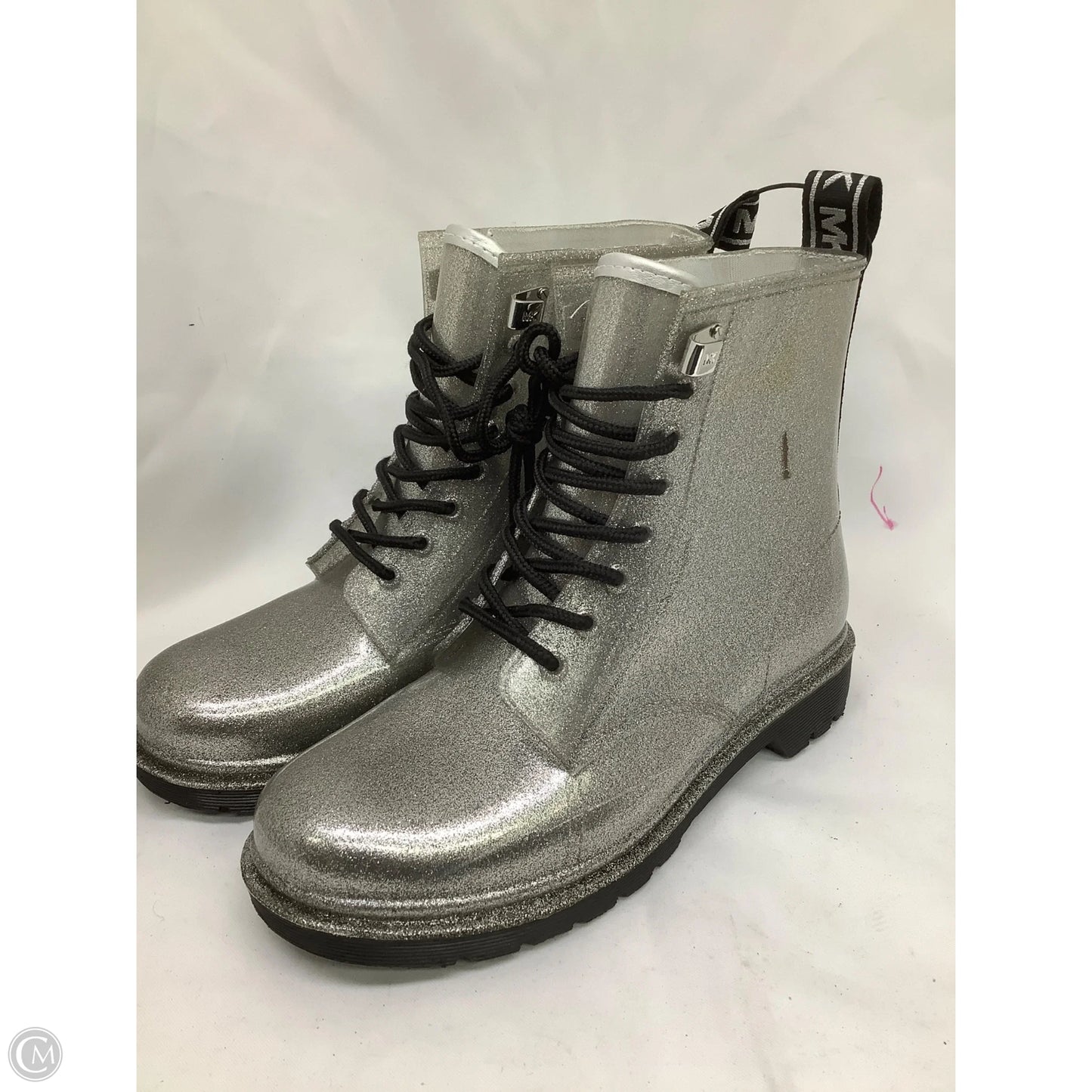 Boots Designer By Michael Kors In Silver, Size: 8