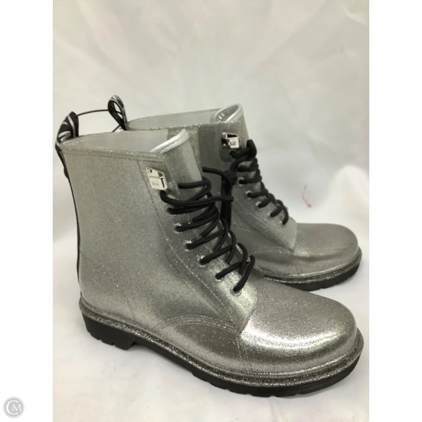 Boots Designer By Michael Kors In Silver, Size: 8