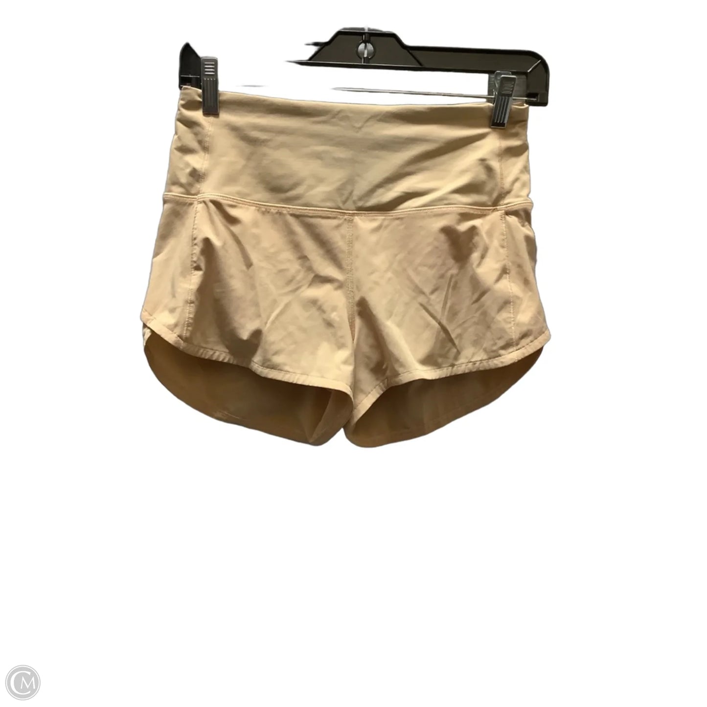 Athletic Shorts By Lululemon In Tan, Size: 4
