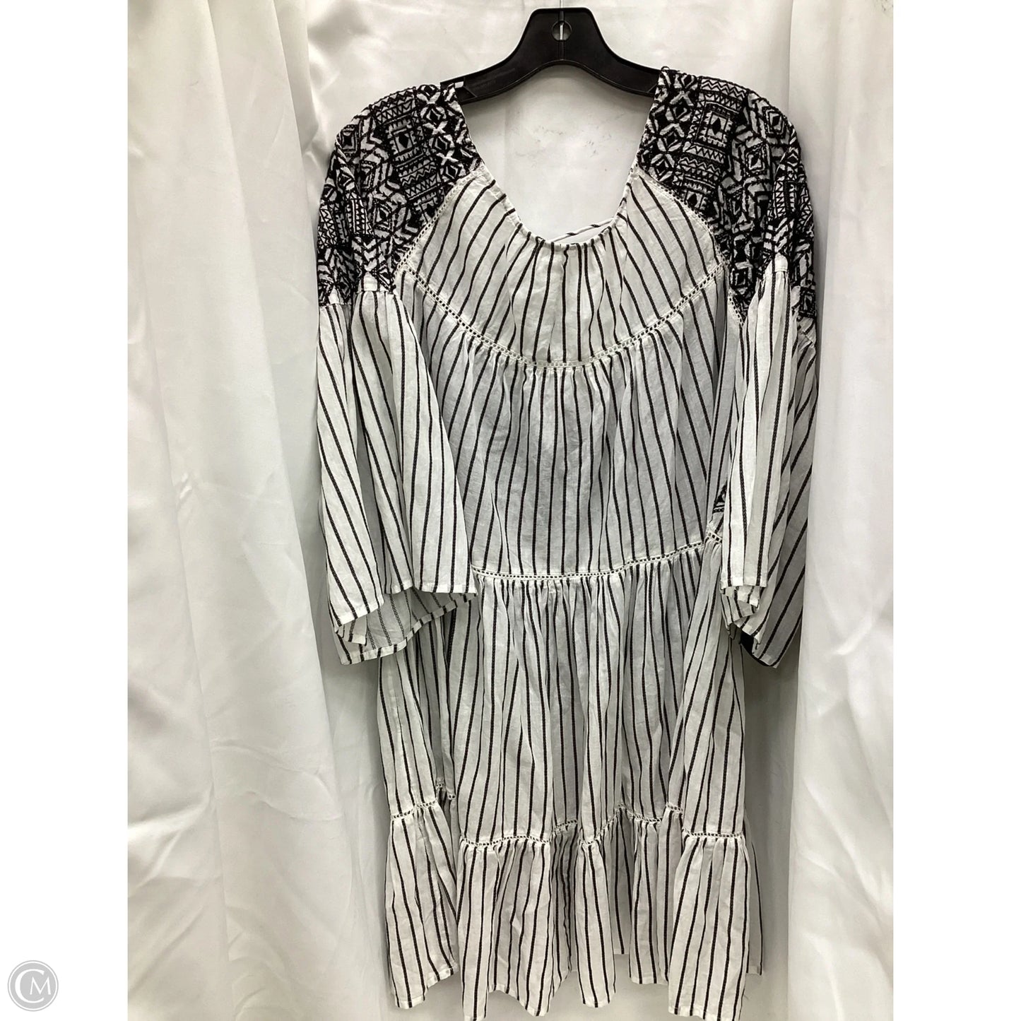 Dress Casual Midi By Free People In Black & White, Size: L