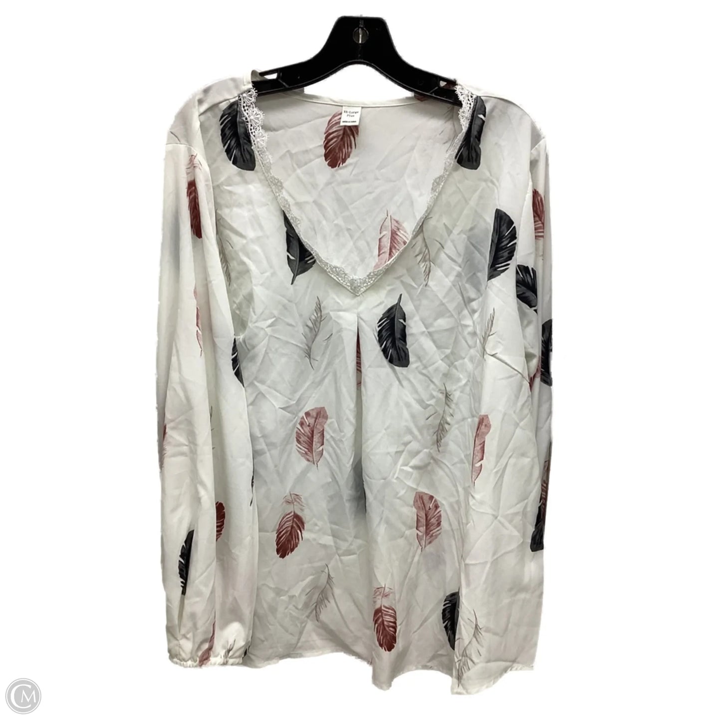 Blouse Long Sleeve By Clothes Mentor In White, Size: 2x