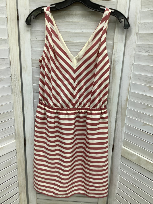 Striped Pattern Dress Casual Midi Loft, Size Xs