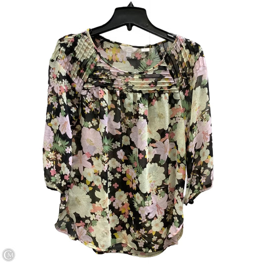 Top Long Sleeve By Lc Lauren Conrad In Floral Print, Size: S