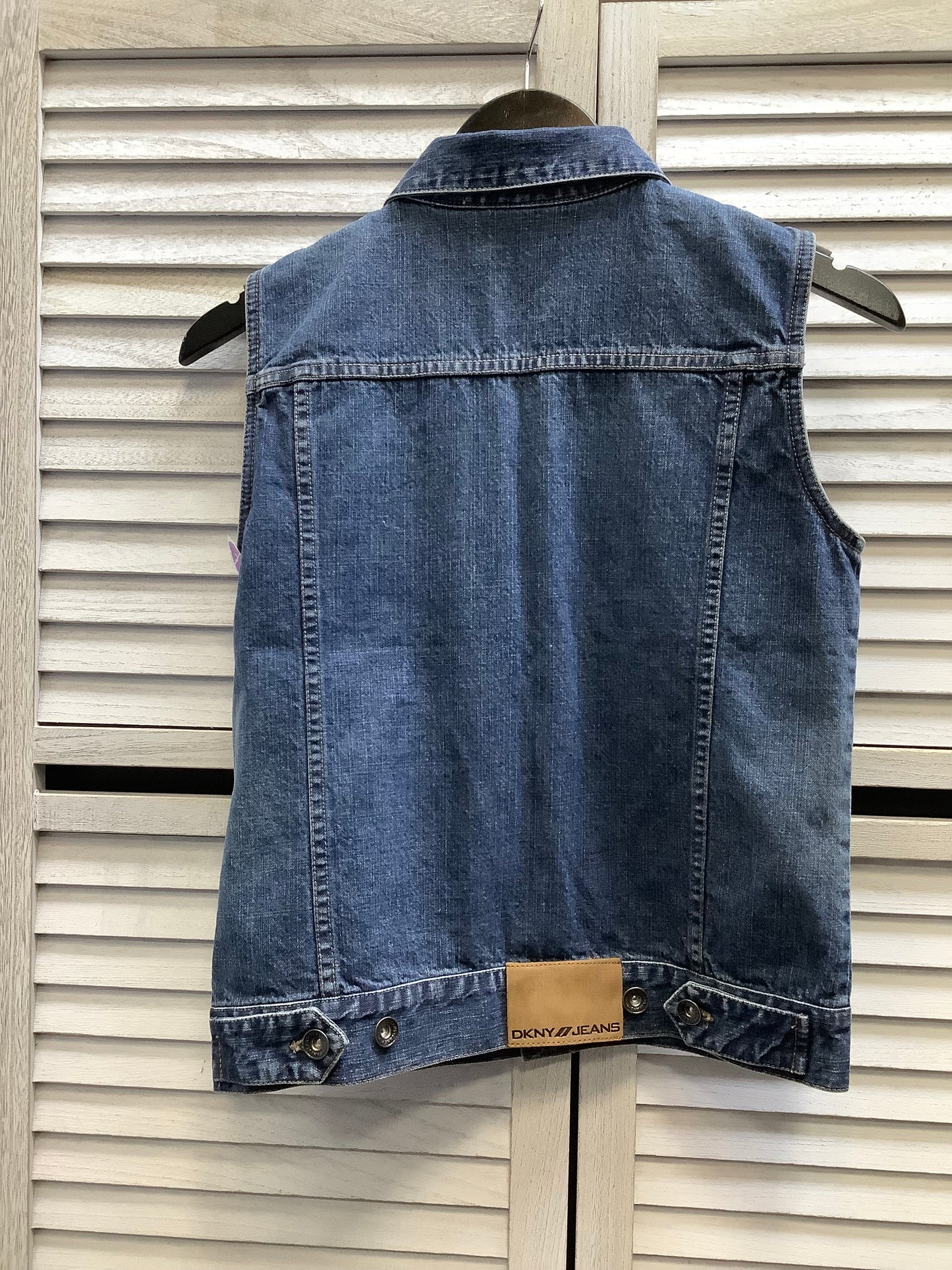 Vest Other By Dkny In Blue Denim, Size: S