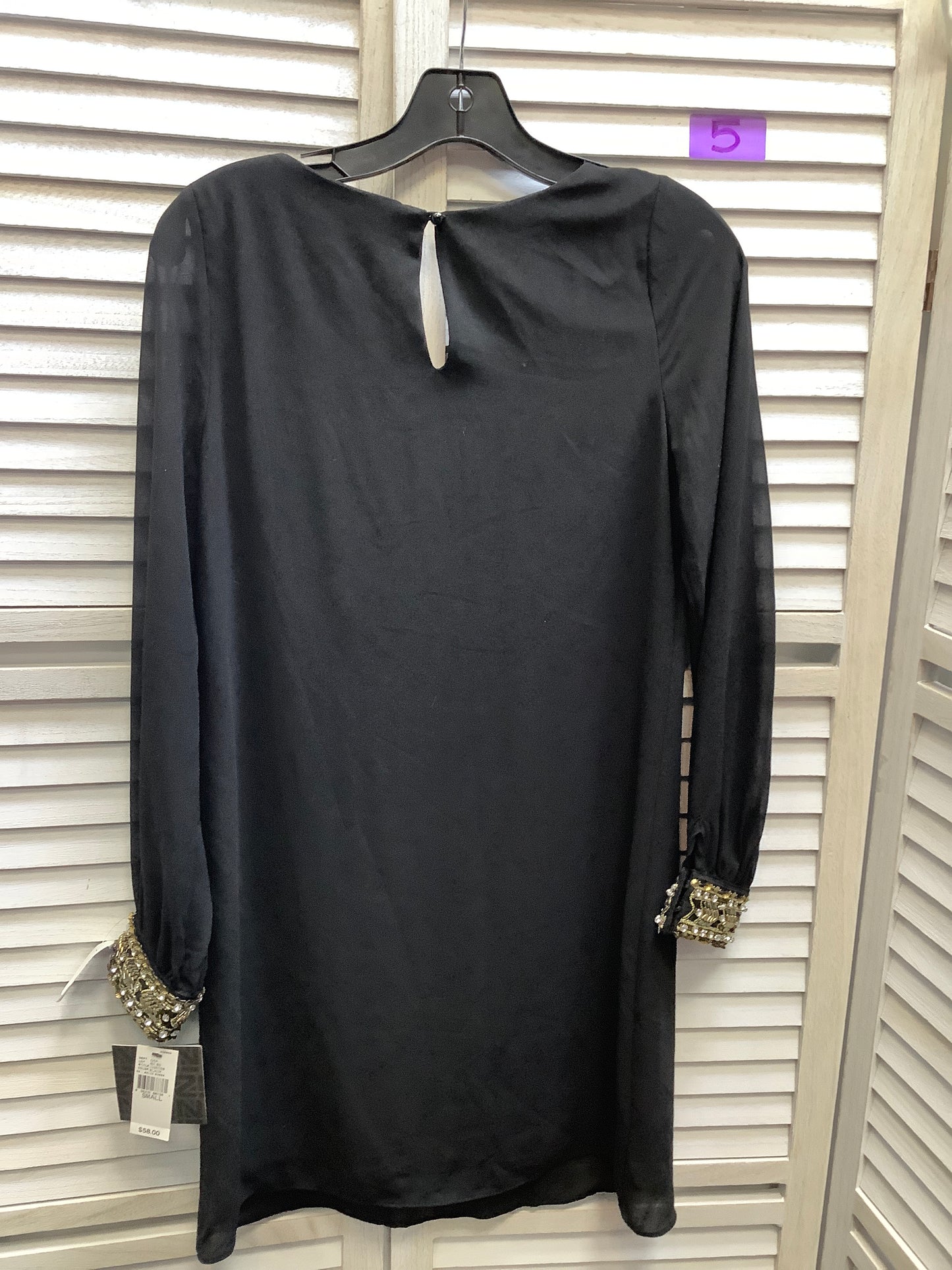 Black Dress Casual Midi Iz Byer, Size S