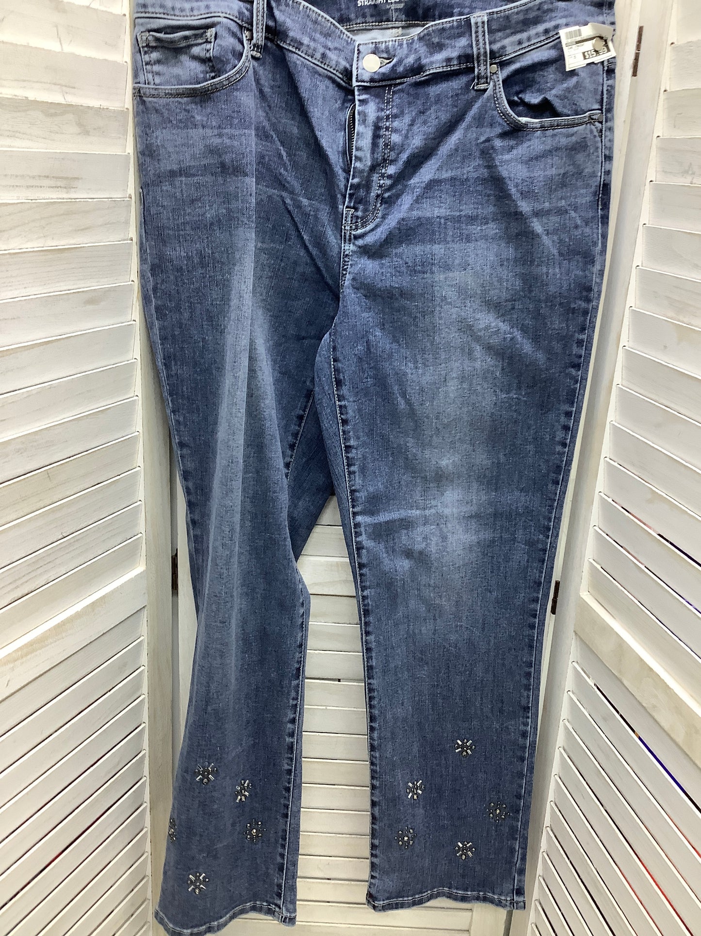 Blue Denim Jeans Straight Chicos, Size 15