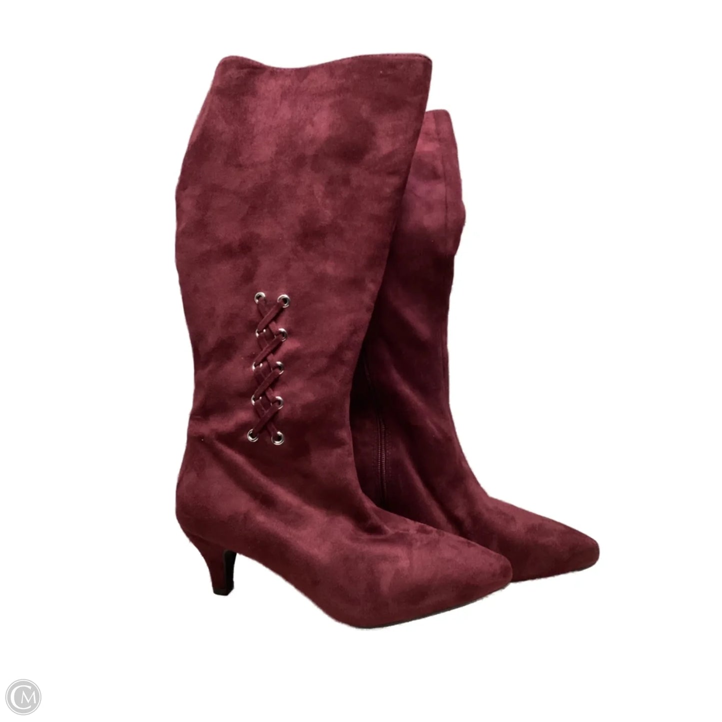 Boots Knee Heels By Comfortview In Mauve, Size: 10