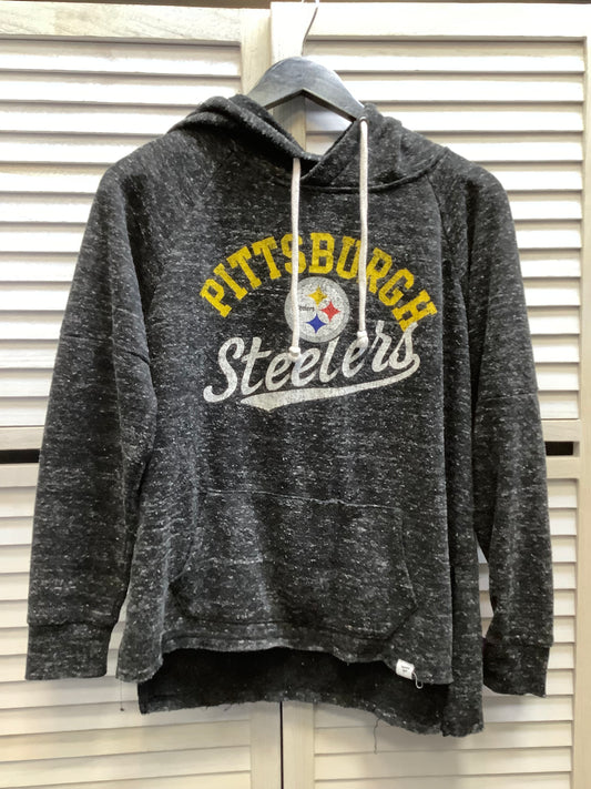 Athletic Sweatshirt Hoodie By Nfl In Grey, Size: S