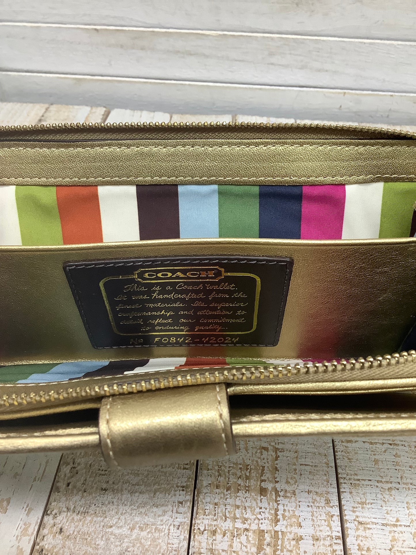 Wallet Designer Coach, Size Small