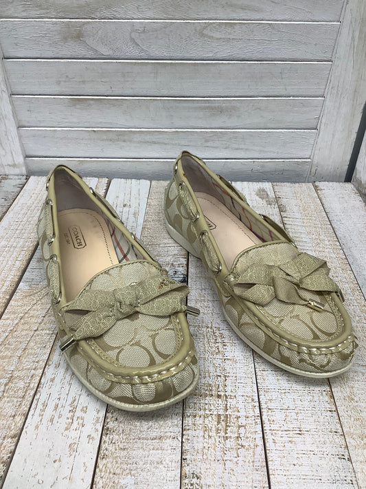 Beige Shoes Flats Coach, Size 7.5