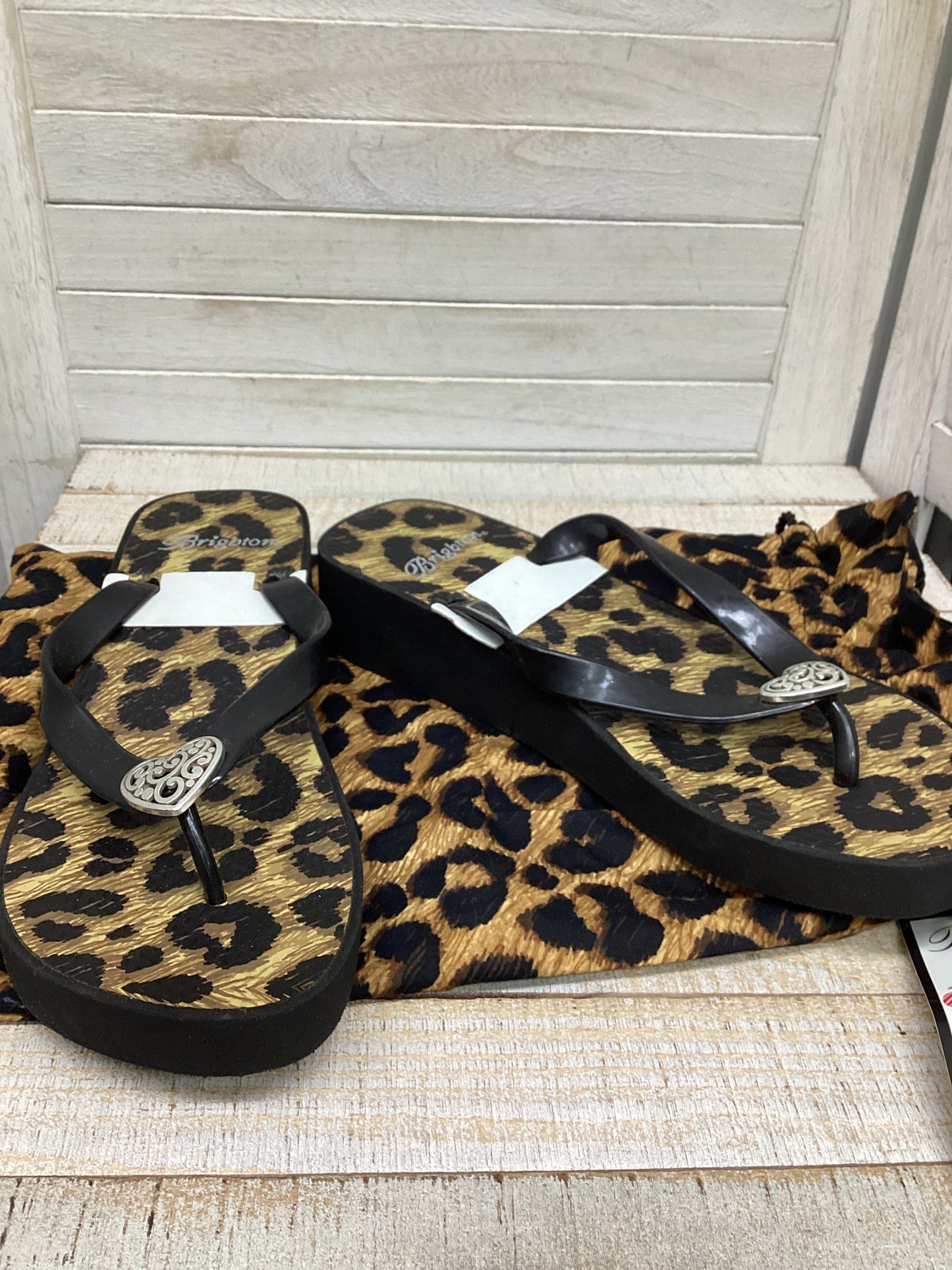 Leopard Print Sandals Designer Brighton, Size 9