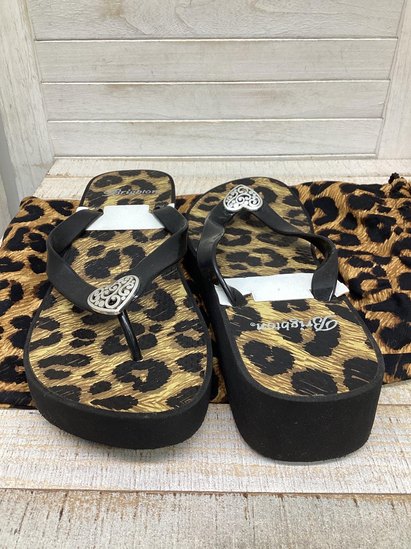 Leopard Print Sandals Designer Brighton, Size 9