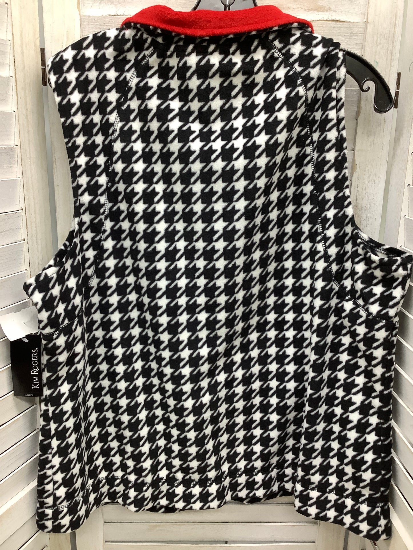 Vest Fleece By Kim Rogers In Black & White, Size: 1x