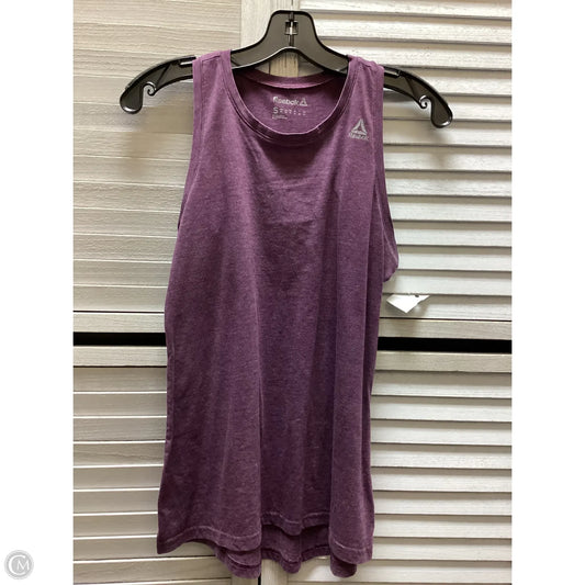 Athletic Tank Top By Reebok In Purple, Size: S