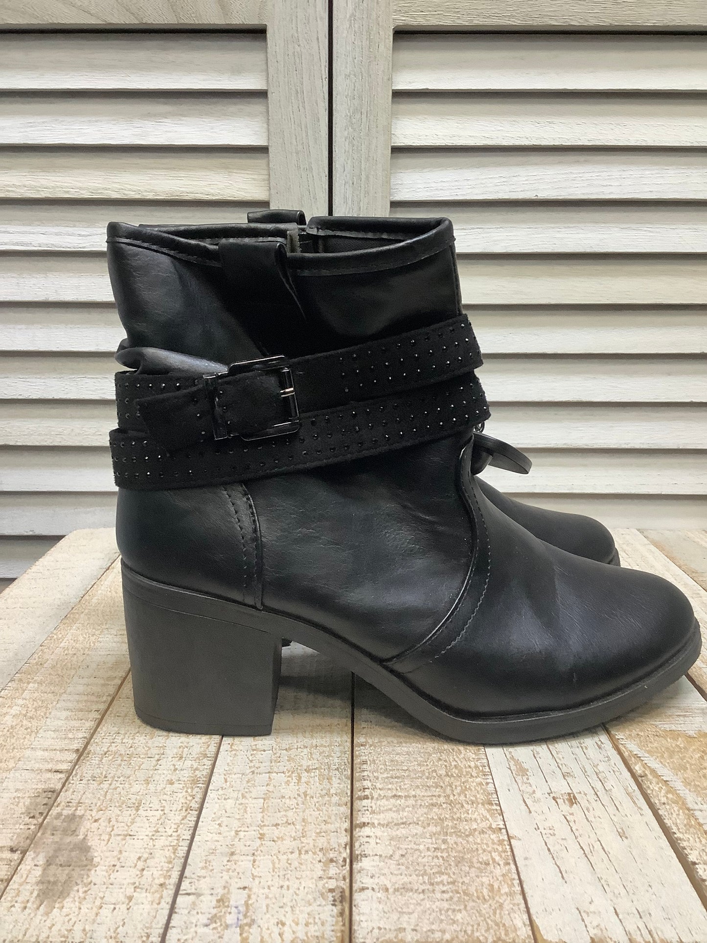 Boots Ankle Heels By Wanted In Black, Size: 7.5