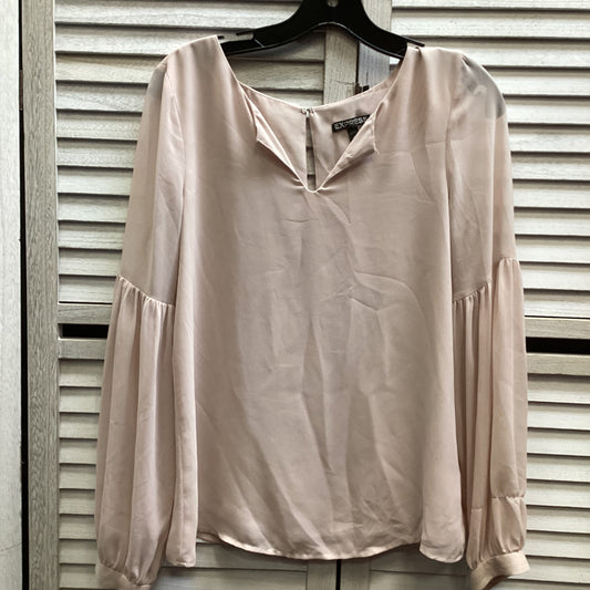 Top Long Sleeve By Express In Pink, Size: S