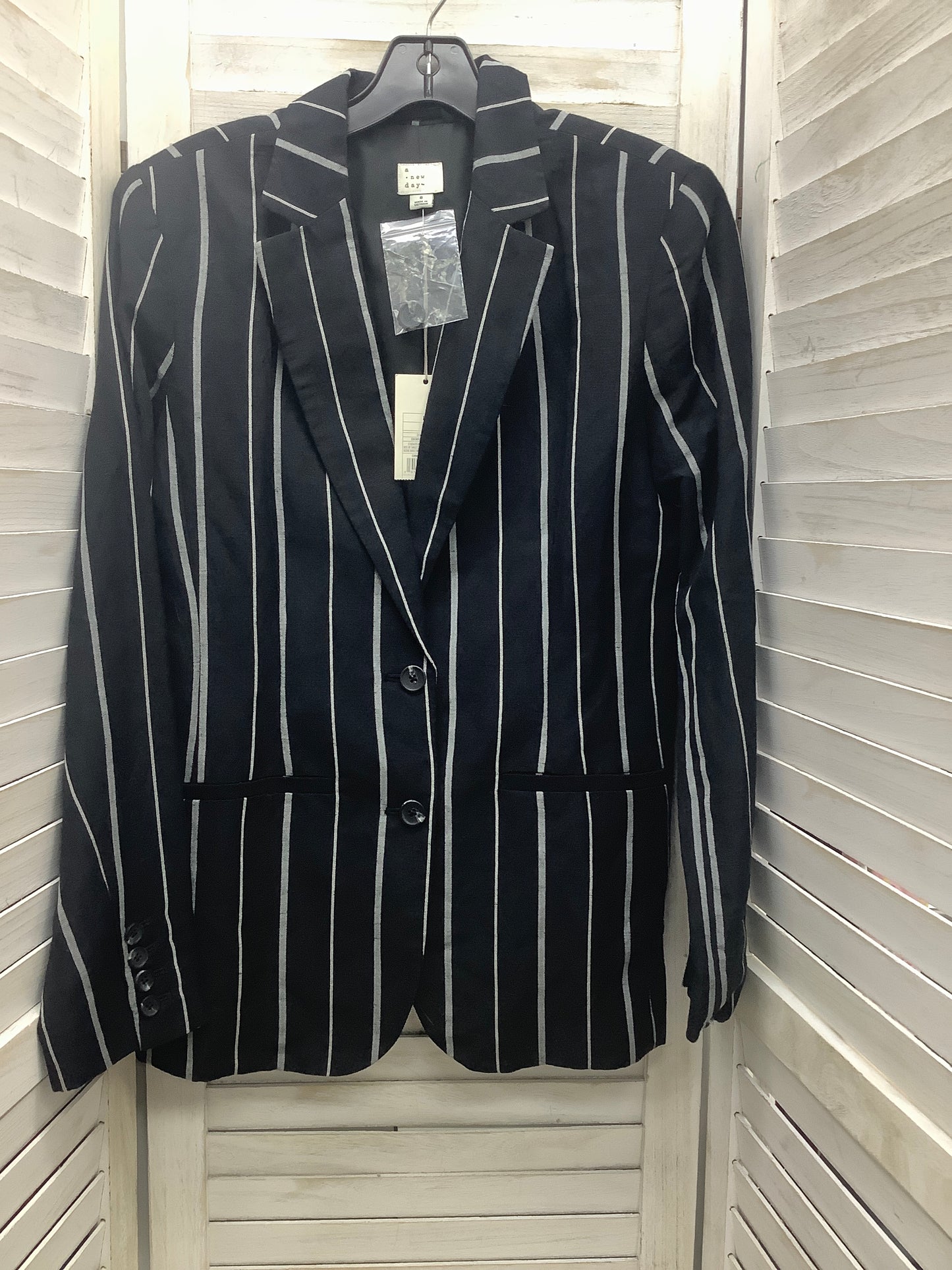 Blazer By A New Day In Striped Pattern, Size: 8