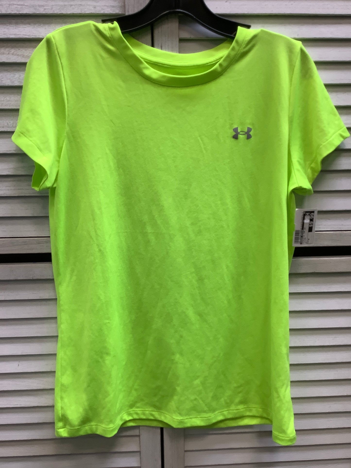 Athletic Top Short Sleeve By Under Armour In Yellow, Size: M