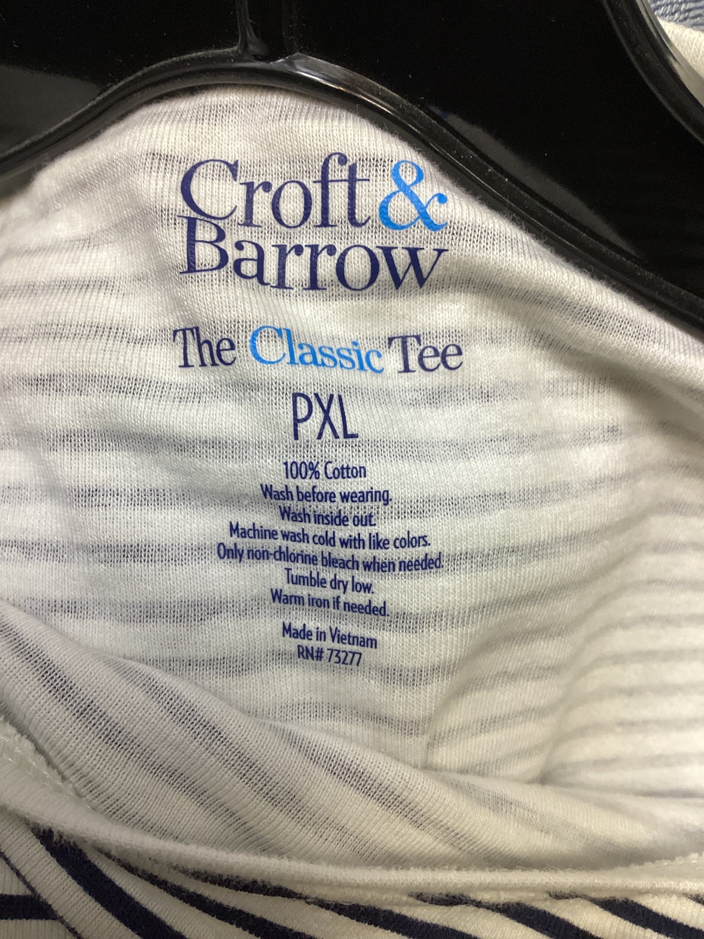 Top Long Sleeve By Croft And Barrow In Striped Pattern, Size: Xl