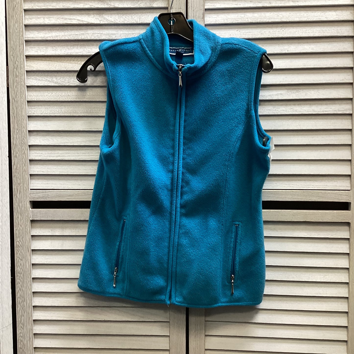 Vest Fleece By Karen Scott In Blue, Size: S