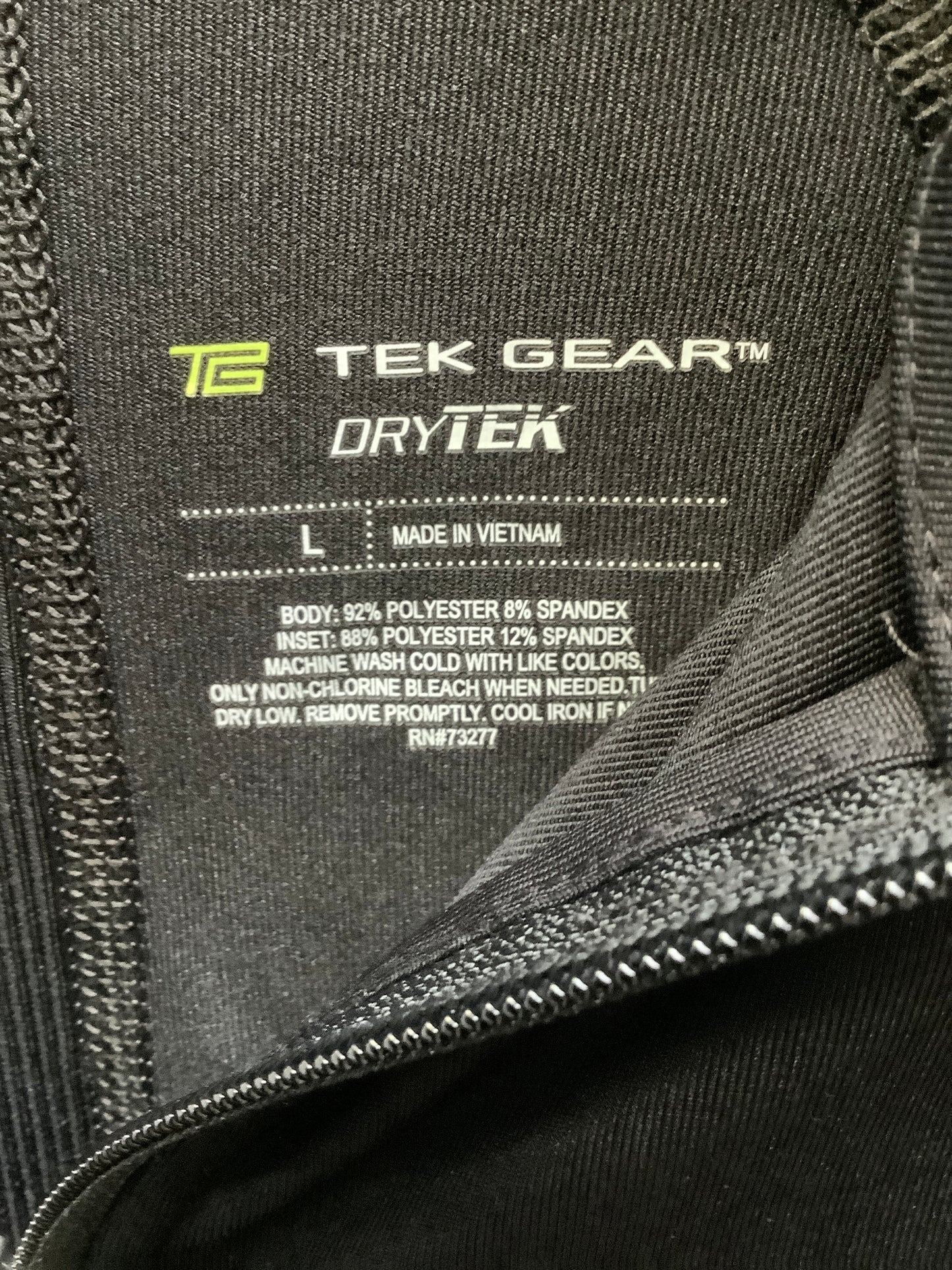 Athletic Jacket By Tek Gear In Black, Size: L